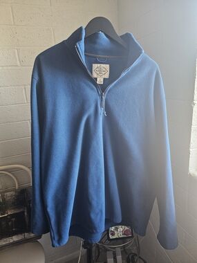 St. John's Bay Men's Blue Zip-Up Fleece Pullover